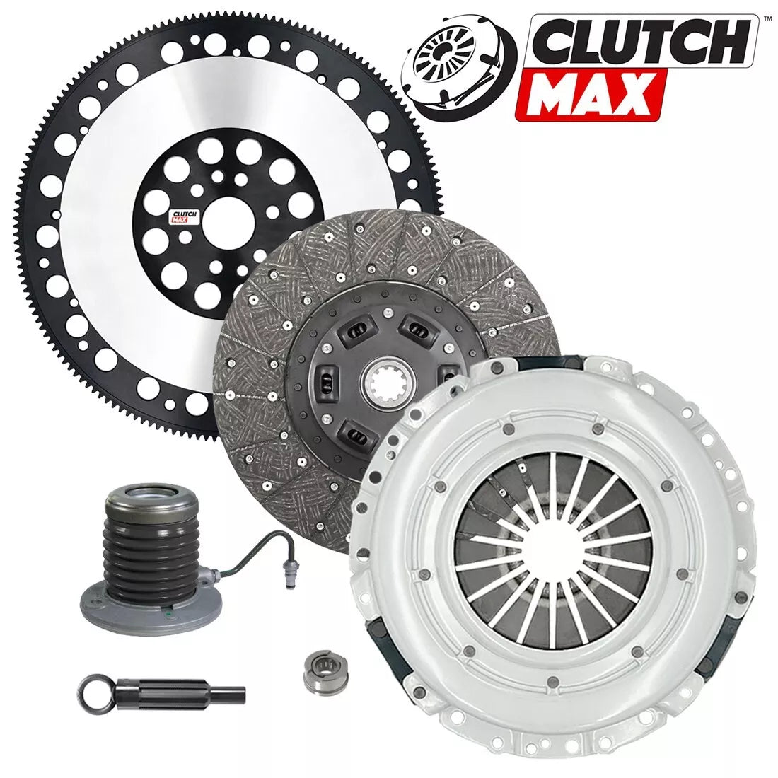 CLUTCHMAX OEM CLUTCH KIT & PERFORMANCE CHROMOLY FLYWHEEL WITH SLAVE CYLINDER BUNDLE SET [CM07187HDWS-LSF07023-CK]