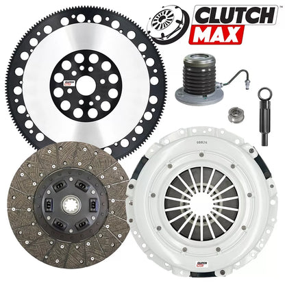 CLUTCHMAX  STAGE 1 CLUTCH KIT & PERFORMANCE CHROMOLY FLYWHEEL WITH SLAVE CYLINDER BUNDLE SET [CM07187HDWS-LSF07023-ST1]