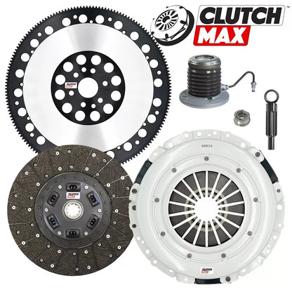 CLUTCHMAX  STAGE 2 CLUTCH KIT & PERFORMANCE CHROMOLY FLYWHEEL WITH SLAVE CYLINDER BUNDLE SET [CM07187HDWS-LSF07023-ST2]