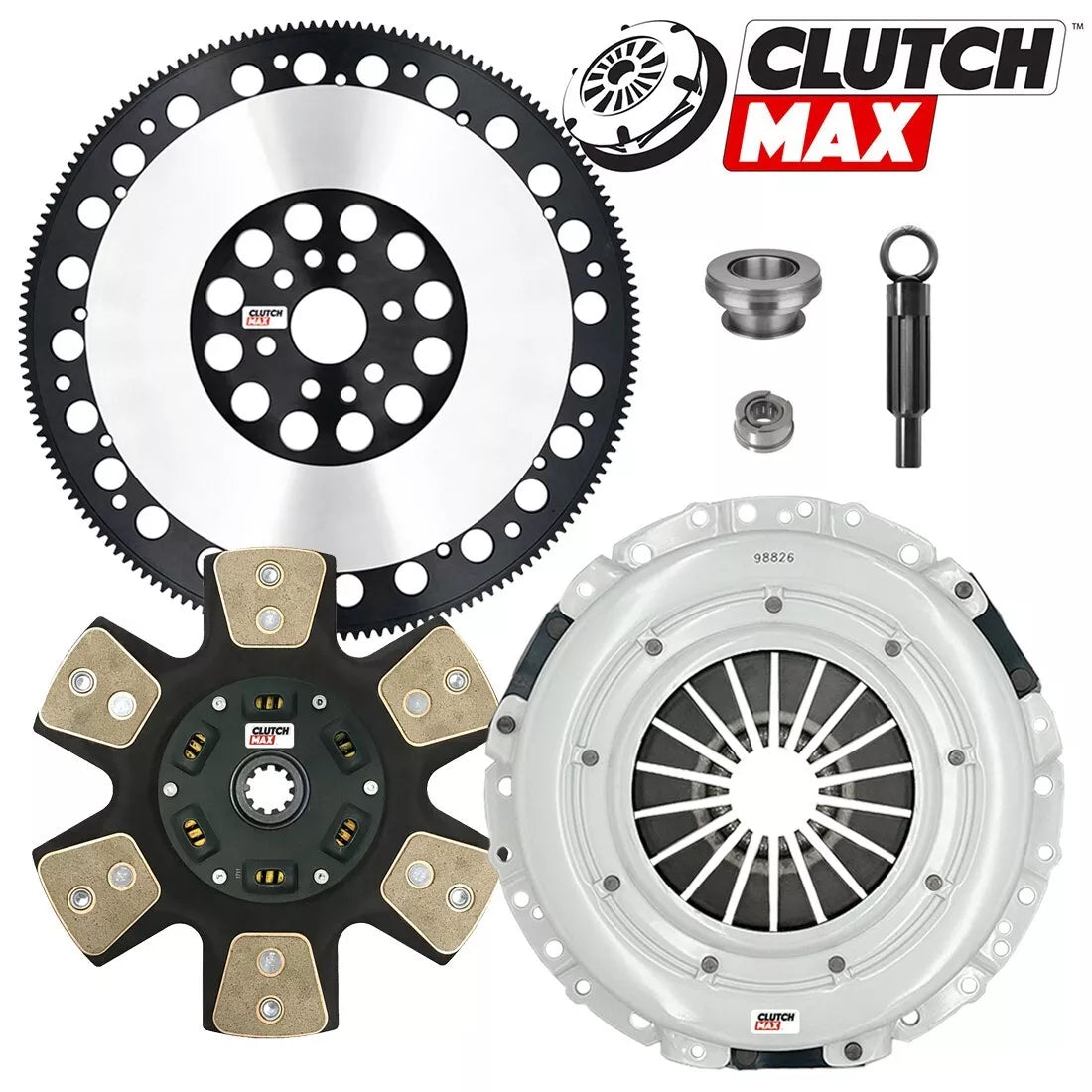 CLUTCHMAX  STAGE 4 CLUTCH KIT & PERFORMANCE CHROMOLY FLYWHEEL BUNDLE SET [CM07214HDCLSF-ST4]