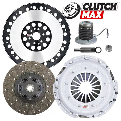 CLUTCHMAX  STAGE 1 CLUTCH KIT & PERFORMANCE CHROMOLY FLYWHEEL WITH SLAVE CYLINDER BUNDLE SET [CM07287HDWS+LSF07023-ST1]