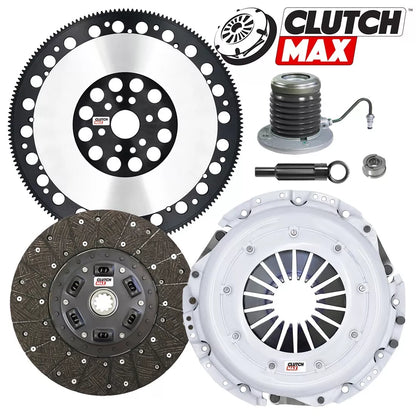 CLUTCHMAX  STAGE 2 CLUTCH KIT & PERFORMANCE CHROMOLY FLYWHEEL WITH SLAVE CYLINDER BUNDLE SET [CM07287HDWS+LSF07023-ST2]