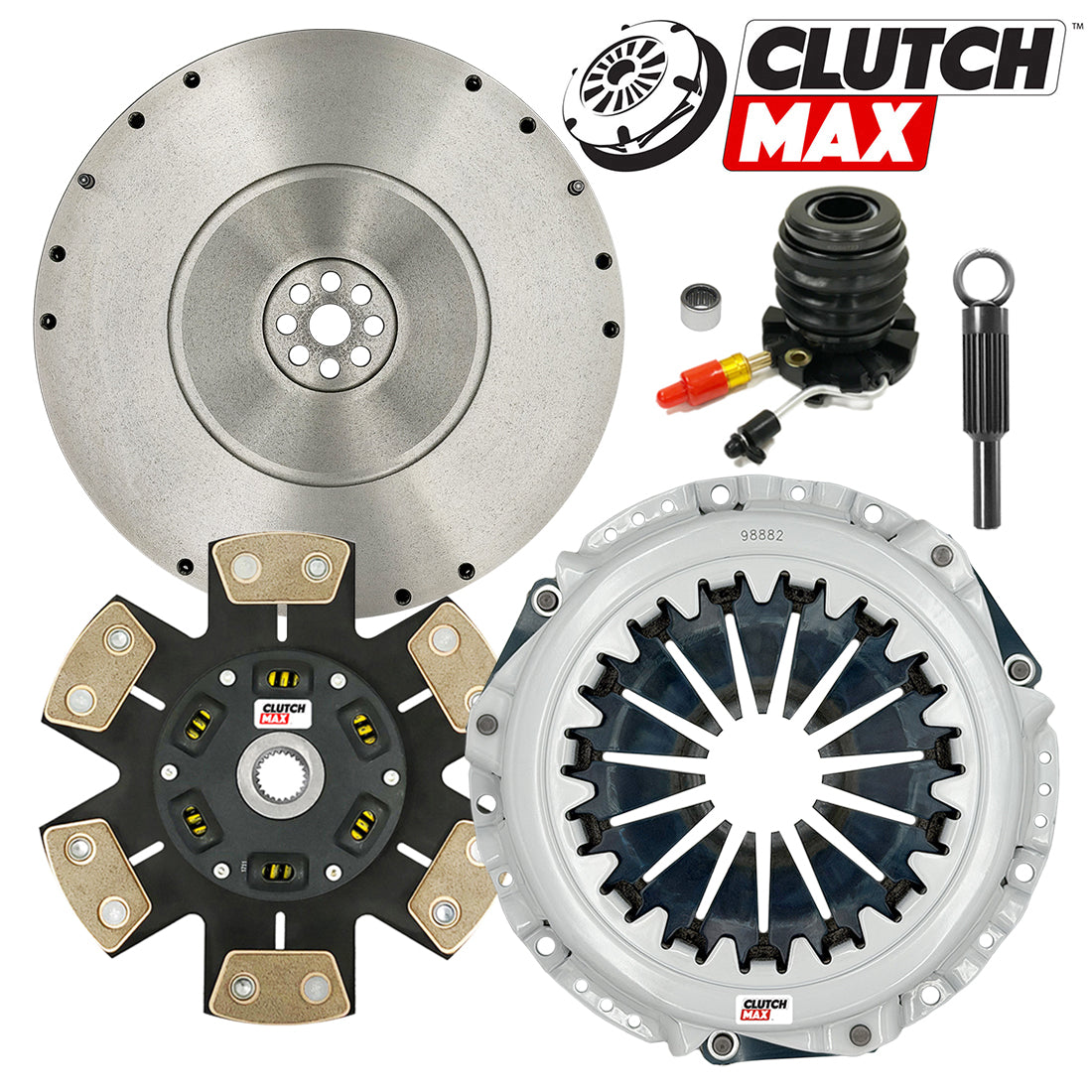 CLUTCHMAX STAGE 4 CLUTCH KIT & FLYWHEEL BUNDLE SET WITH SLAVE CYLINDER [CM07367HDCWS+FW167980-ST4]