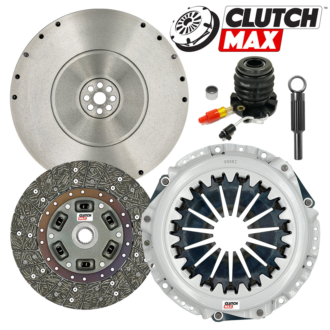 CLUTCHMAX STAGE 2 CLUTCH KIT & FLYWHEEL BUNDLE SET WITH SLAVE CYLINDER [CM07367HDWS+FW167980-ST2]