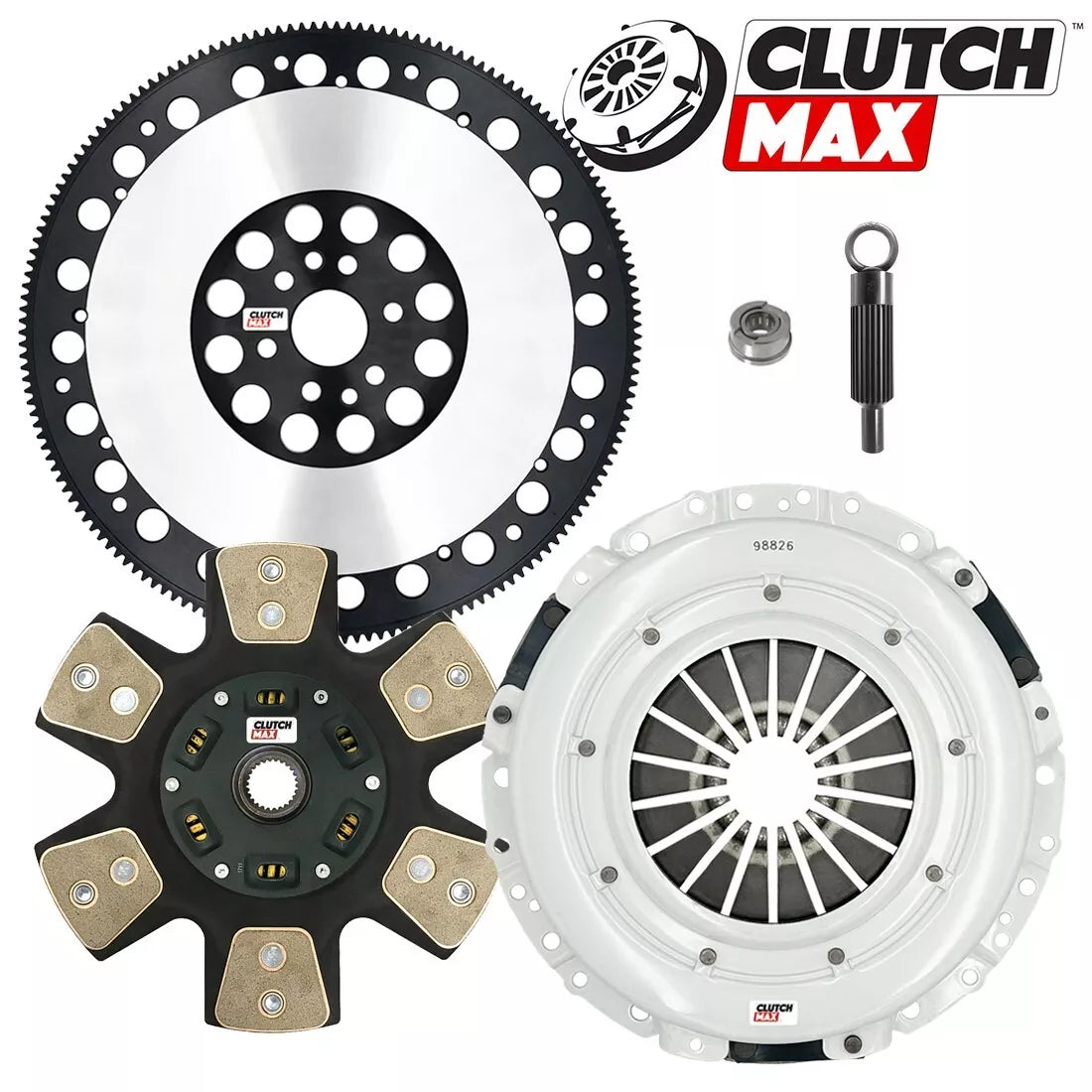 CLUTCHMAX  STAGE 4 CLUTCH KIT & PERFORMANCE CHROMOLY FLYWHEEL BUNDLE SET [CM07803HDCLSF-ST4]