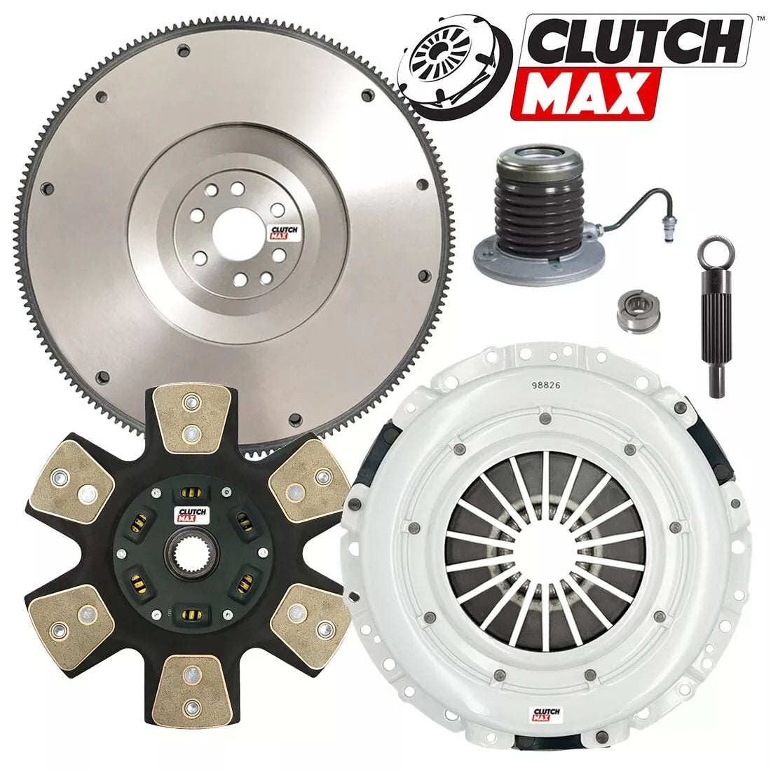 CLUTCHMAX STAGE 4 CLUTCH KIT & FLYWHEEL WITH SLAVE CYLINDER BUNDLE SET [CM07803HDCWS-FW167731-ST4]