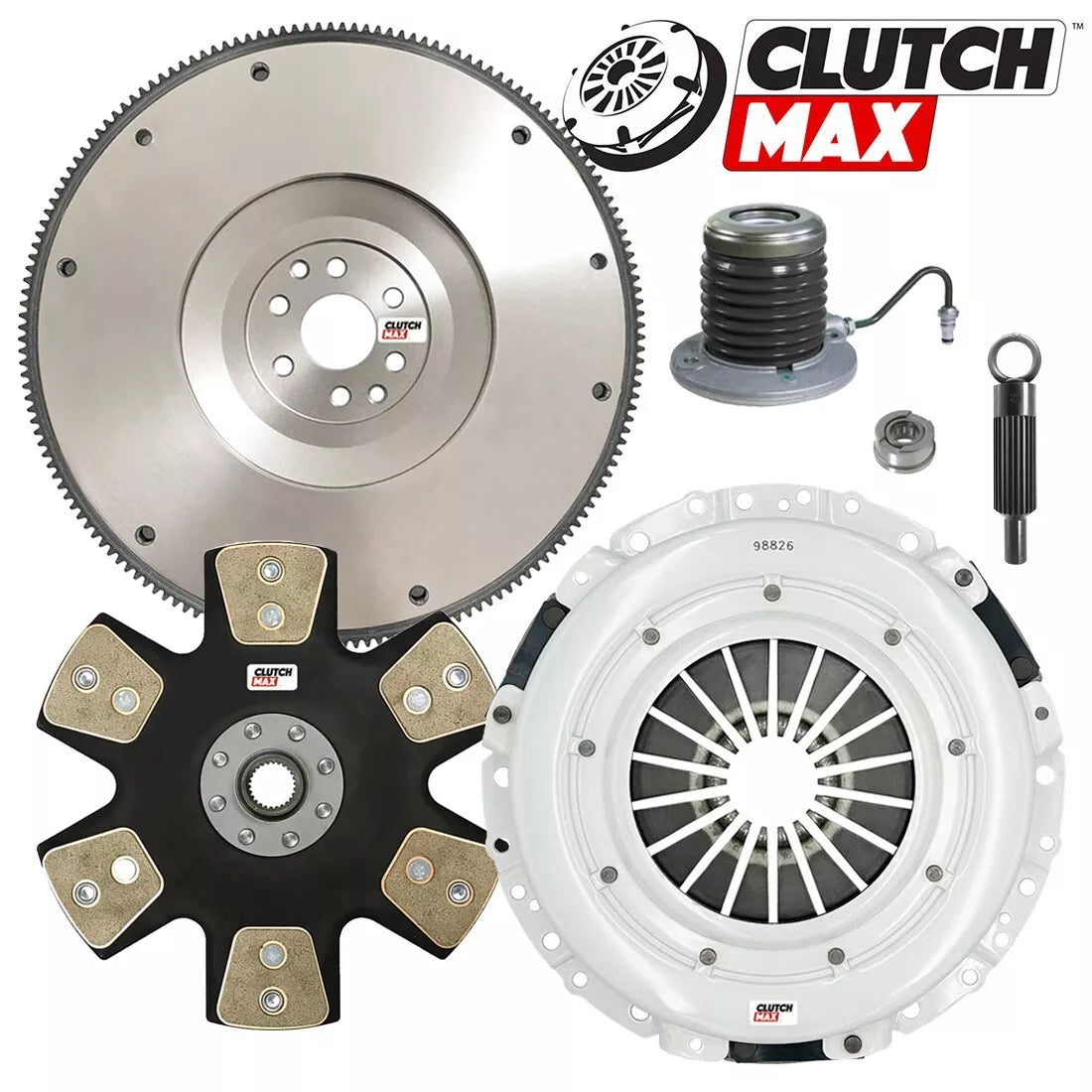 CLUTCHMAX STAGE 5 CLUTCH KIT & FLYWHEEL WITH SLAVE CYLINDER BUNDLE SET [CM07803HDDWS-FW167731-ST5]