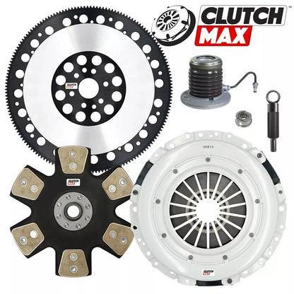 CLUTCHMAX  STAGE 5 CLUTCH KIT & PERFORMANCE CHROMOLY FLYWHEEL WITH SLAVE CYLINDER BUNDLE SET [CM07803HDDWS-LSF07023-ST5]