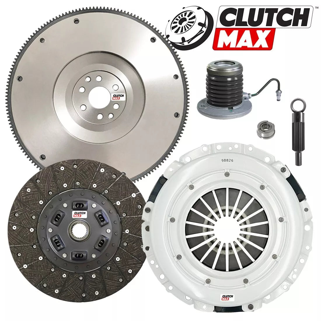 CLUTCHMAX STAGE 2 CLUTCH KIT & FLYWHEEL WITH SLAVE CYLINDER BUNDLE SET [CM07803HDWS-FW167731-ST2]