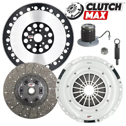 CLUTCHMAX  STAGE 1 CLUTCH KIT & PERFORMANCE CHROMOLY FLYWHEEL WITH SLAVE CYLINDER BUNDLE SET [CM07803HDWS-LSF07023-ST1]