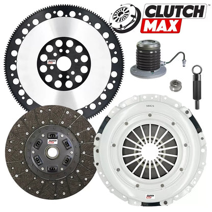 CLUTCHMAX  STAGE 2 CLUTCH KIT & PERFORMANCE CHROMOLY FLYWHEEL WITH SLAVE CYLINDER BUNDLE SET [CM07803HDWS-LSF07023-ST2]