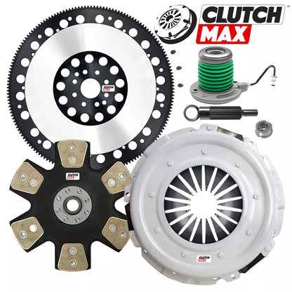 CLUTCHMAX  STAGE 5 CLUTCH KIT & PERFORMANCE CHROMOLY FLYWHEEL WITH SLAVE CYLINDER BUNDLE SET [CM07953HDDWS-LSF07024-ST5]