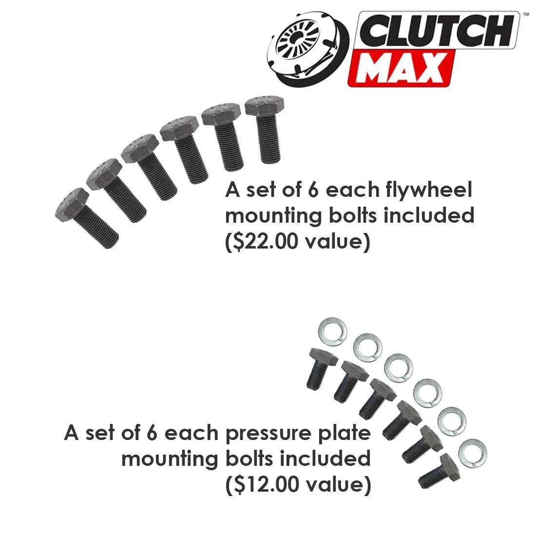 CLUTCHMAX  STAGE 2 CLUTCH KIT & PERFORMANCE CHROMOLY FLYWHEEL WITH SLAVE CYLINDER BUNDLE SET [CM17167HDRWS-LSF02017-ST2]