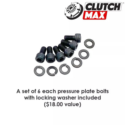 CLUTCHMAX OEM CLUTCH KIT & PERFORMANCE CHROMOLY FLYWHEEL WITH SLAVE CYLINDER BUNDLE SET [CM07386HDWS+LSF07809-CK]