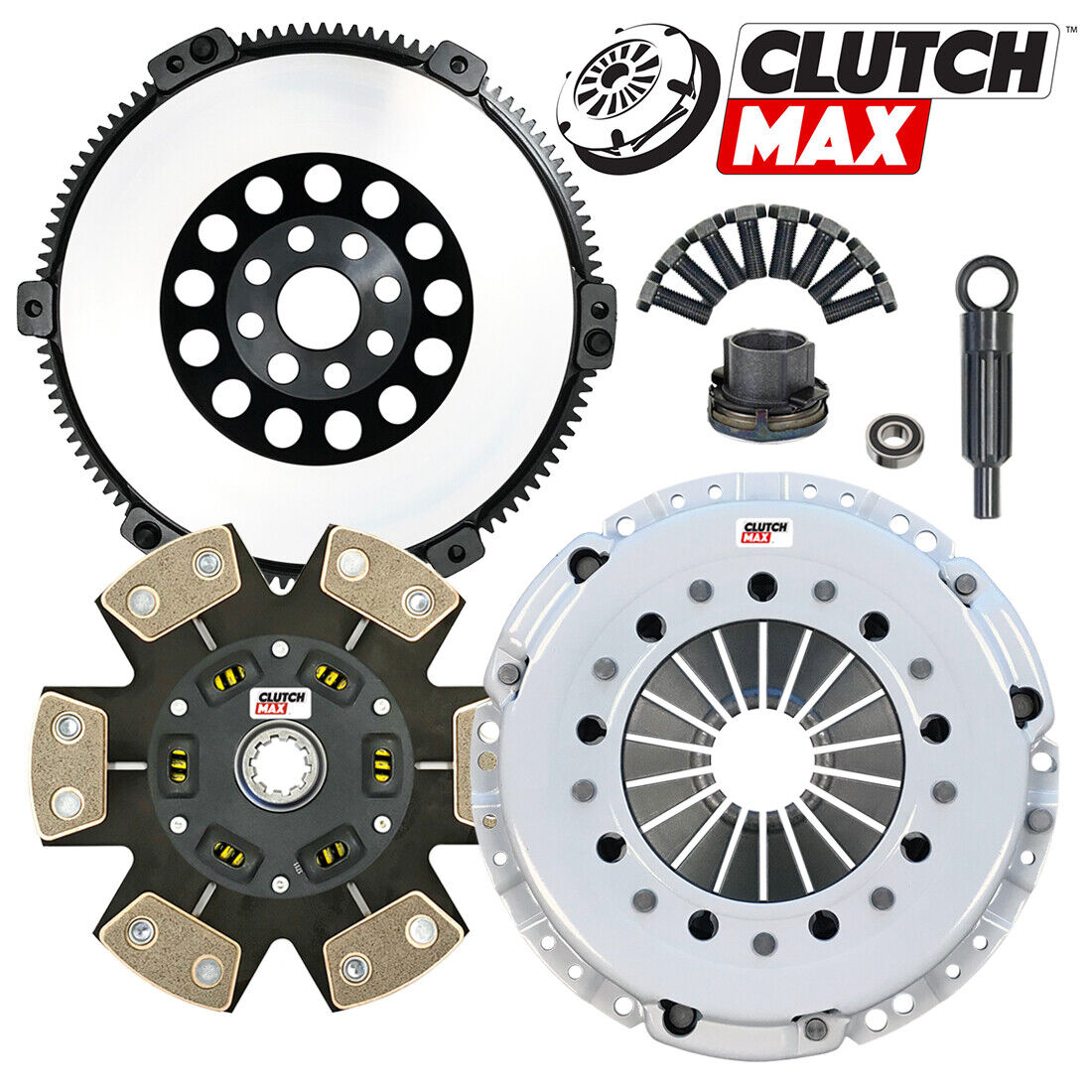 CLUTCHMAX  STAGE 4 CLUTCH KIT & PERFORMANCE CHROMOLY FLYWHEEL BUNDLE SET [CM03041HDCLSF-ST4]