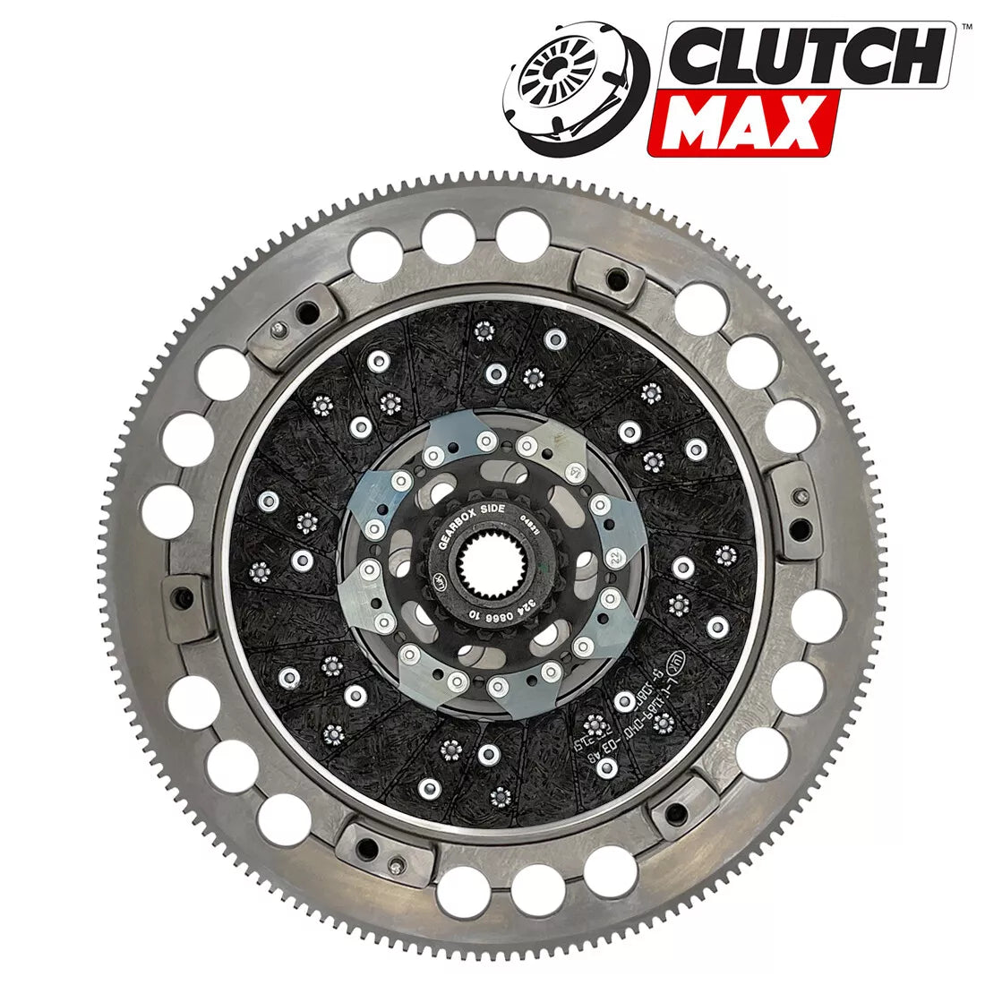 CLUTCHMAX 800HP TWIN PLATE CLUTCH KIT & PERFORMANCE CHROMOLY FLYWHEEL BUNDLE SET [CM04183MP-CK]