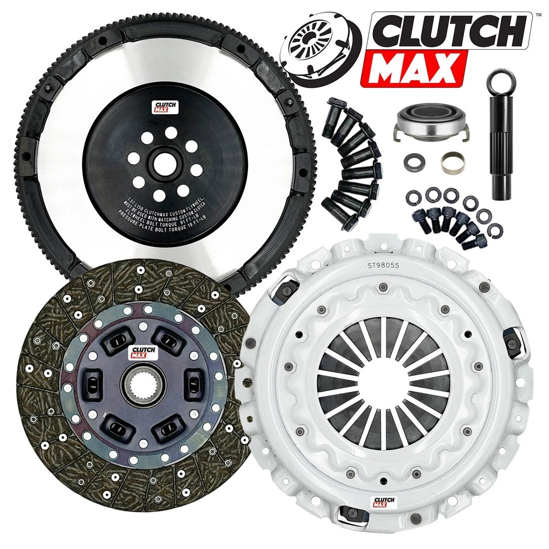 CLUTCHMAX  STAGE 2 CLUTCH KIT & PERFORMANCE CHROMOLY FLYWHEEL BUNDLE SET [CM08819HDLSF-ST2]