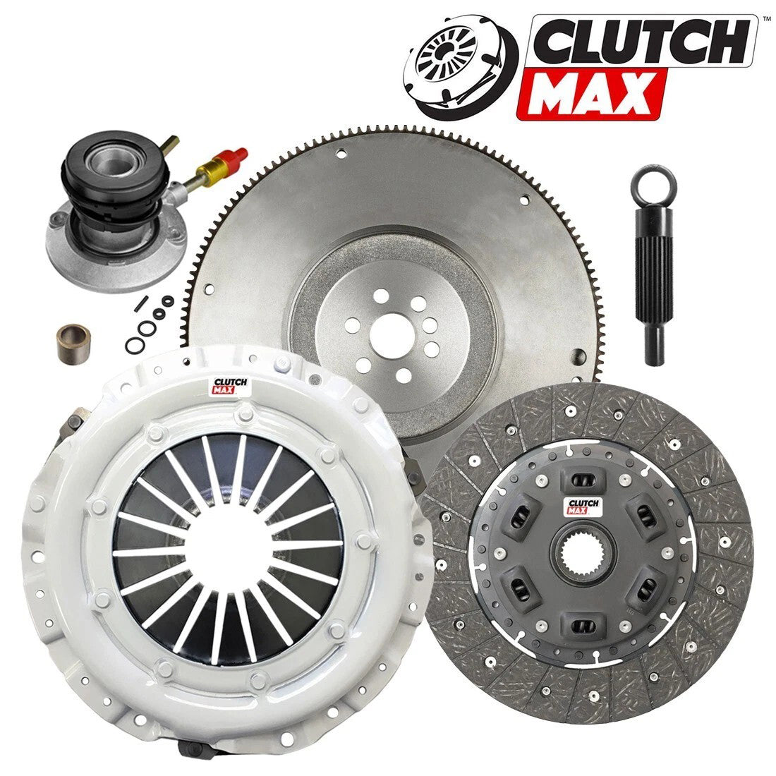 CLUTCHMAX  OEM CLUTCH KIT & FLYWHEEL WITH SLAVE CYLINDER BUNDLE SET [CM04155HDWS-FW167500-CK]