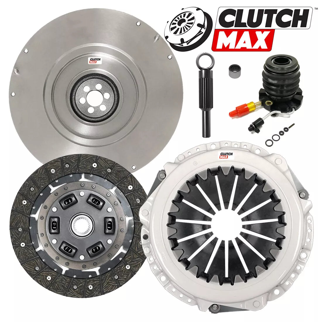 CLUTCHMAX STAGE 2 CLUTCH KIT & FLYWHEEL WITH SLAVE CYLINDER BUNDLE SET [CM07096HDWS-FW167724-ST2]