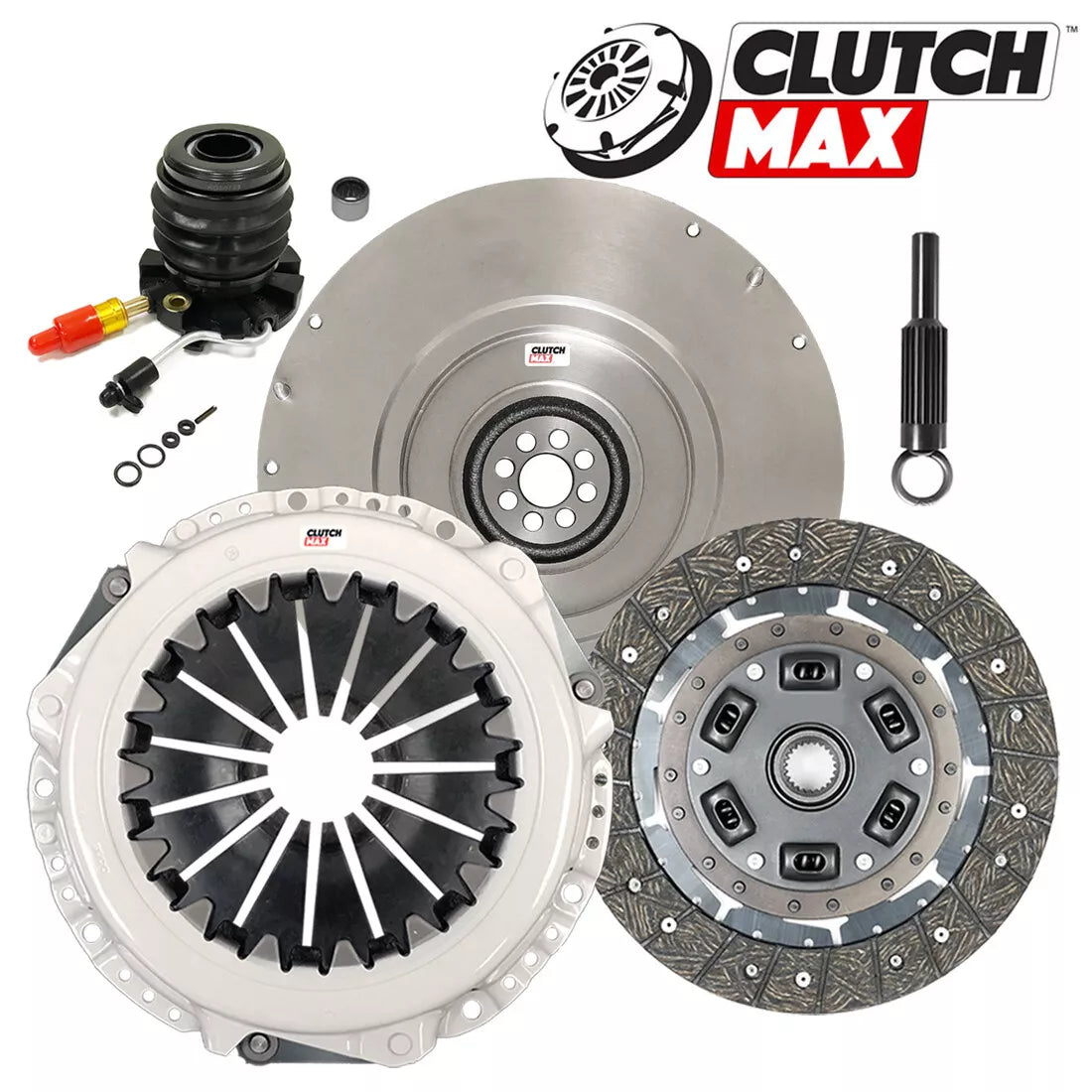 CLUTCHMAX OEM CLUTCH KIT & FLYWHEEL WITH SLAVE CYLINDER BUNDLE SET [CM07096HDWS-FW167749-CK]