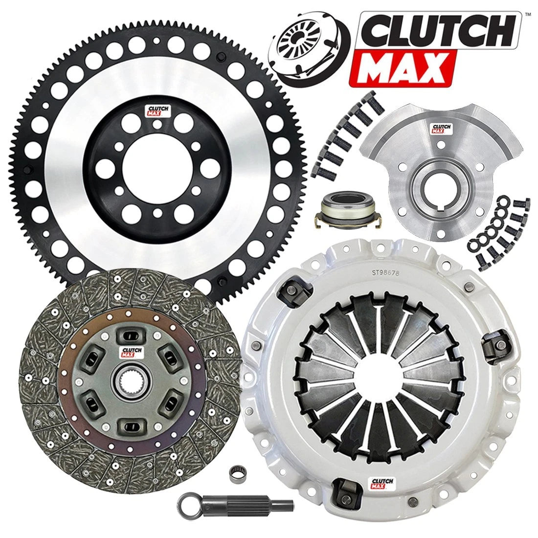CLUTCHMAX  STAGE 2 CLUTCH KIT & PERFORMANCE CHROMOLY FLYWHEEL COUNTER WEIGHT BUNDLE SET [CM10037HDLSF-CW-02-ST2]