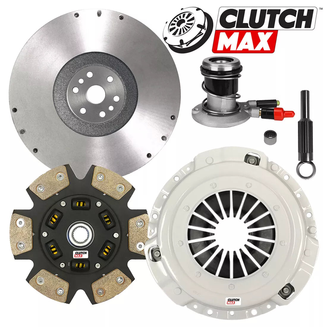 CLUTCHMAX  STAGE 3 CLUTCH KIT & FLYWHEEL WITH SLAVE CYLINDER BUNDLE SET [CM07054HDCWS-FW167723-ST3]