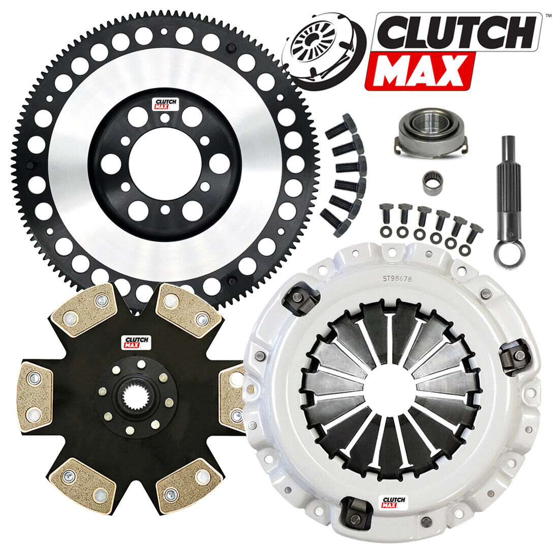 CLUTCHMAX  STAGE 4 CLUTCH KIT & PERFORMANCE CHROMOLY FLYWHEEL BUNDLE SET [CM10037HDDLSF-ST4]