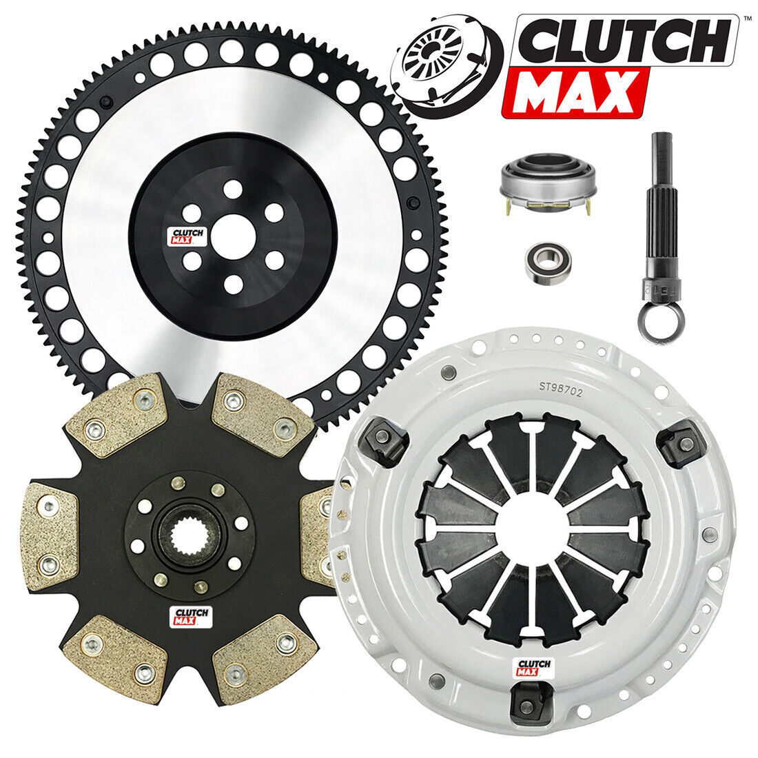 CLUTCHMAX  STAGE 4 CLUTCH KIT & PERFORMANCE CHROMOLY FLYWHEEL BUNDLE SET [CM08012HDDLSF-ST4]