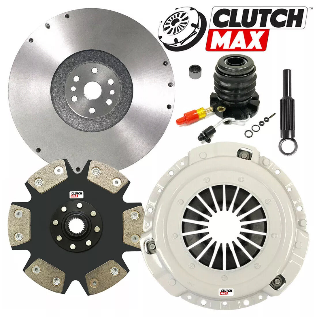 CLUTCHMAX STAGE 4 CLUTCH KIT & FLYWHEEL WITH SLAVE CYLINDER BUNDLE SET [CM07093HDDWS-FW167723-ST4]