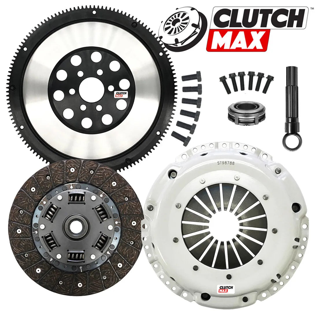 CLUTCHMAX  STAGE 2 CLUTCH KIT & PERFORMANCE CHROMOLY FLYWHEEL BUNDLE SET [CM17033HDLSF-ST2]