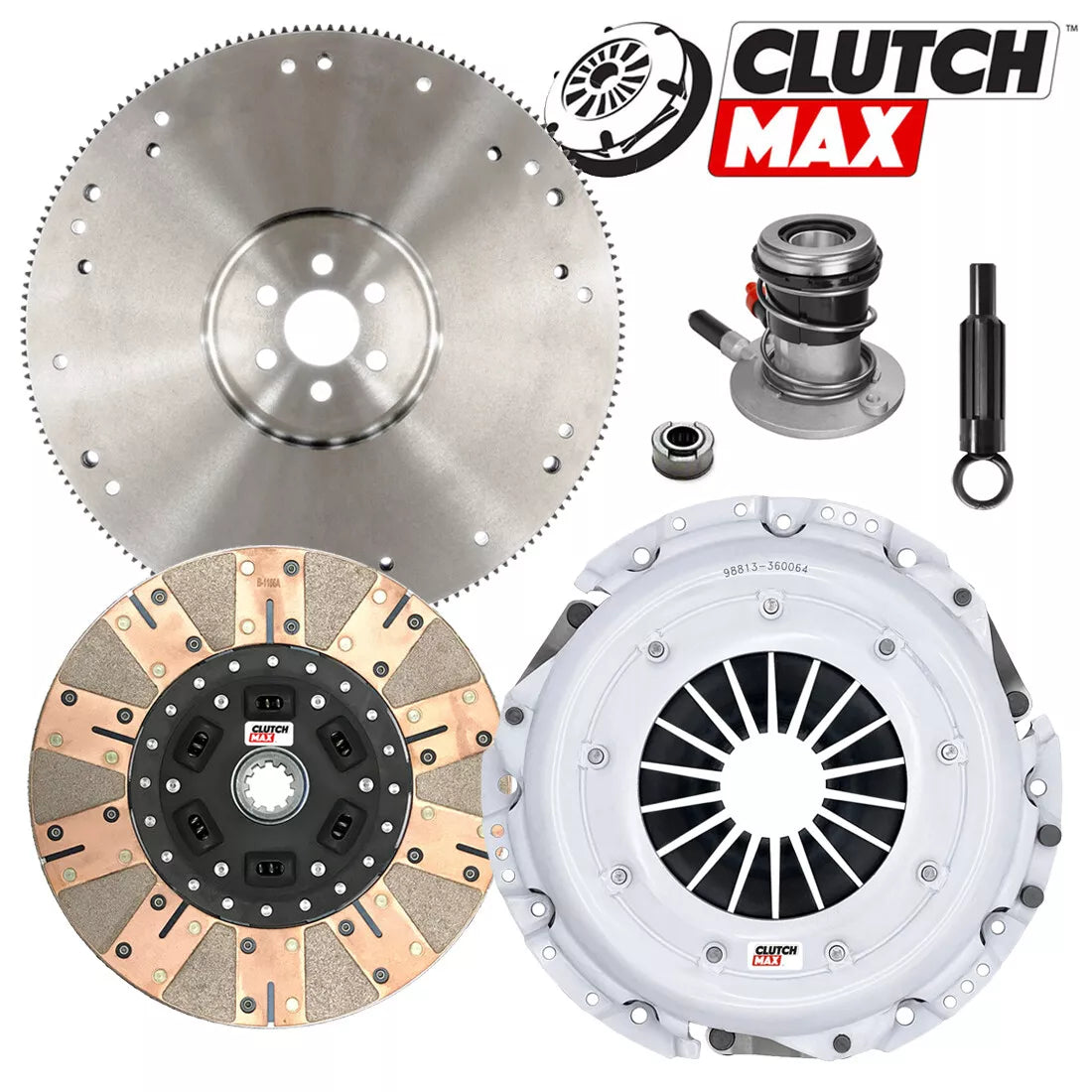 CLUTCHMAX  STAGE 3 CLUTCH KIT & FLYWHEEL WITH SLAVE CYLINDER BUNDLE SET [CM07057DFWS-FW167935-ST3]