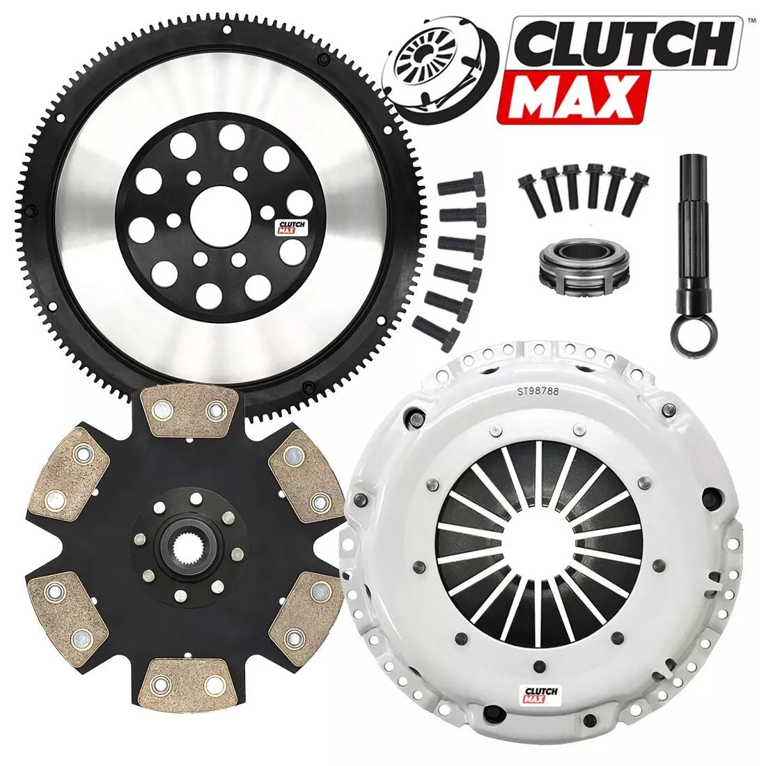 CLUTCHMAX  STAGE 4 CLUTCH KIT & PERFORMANCE CHROMOLY FLYWHEEL BUNDLE SET [CM17146HDDLSF-ST4]