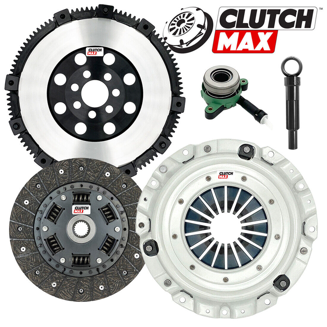 CLUTCHMAX  STAGE 2 CLUTCH KIT & PERFORMANCE CHROMOLY FLYWHEEL WITH SLAVE CYLINDER BUNDLE SET [CM05012HDWS-LSF05012-ST2]