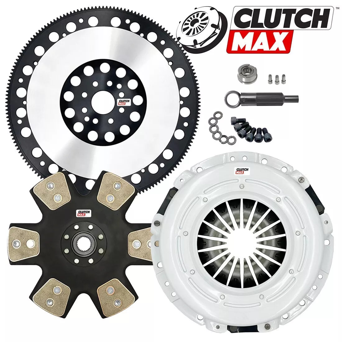 CLUTCHMAX STAGE 5 CLUTCH KIT & PERFORMANCE CHROMOLY FLYWHEEL BUNDLE SET [CM07809HDD-LSF07809-ST5]