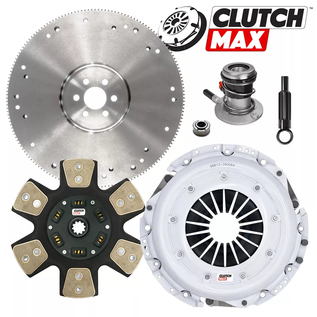 CLUTCHMAX  STAGE 4 CLUTCH KIT & FLYWHEEL WITH SLAVE CYLINDER BUNDLE SET [CM07057HDCWS-FW167710-ST4]