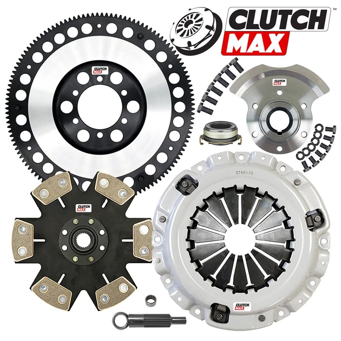 CLUTCHMAX  STAGE 5 CLUTCH KIT & PERFORMANCE CHROMOLY FLYWHEEL COUNTER WEIGHT BUNDLE SET [CM10061HDDLSF-CW-03-ST5]