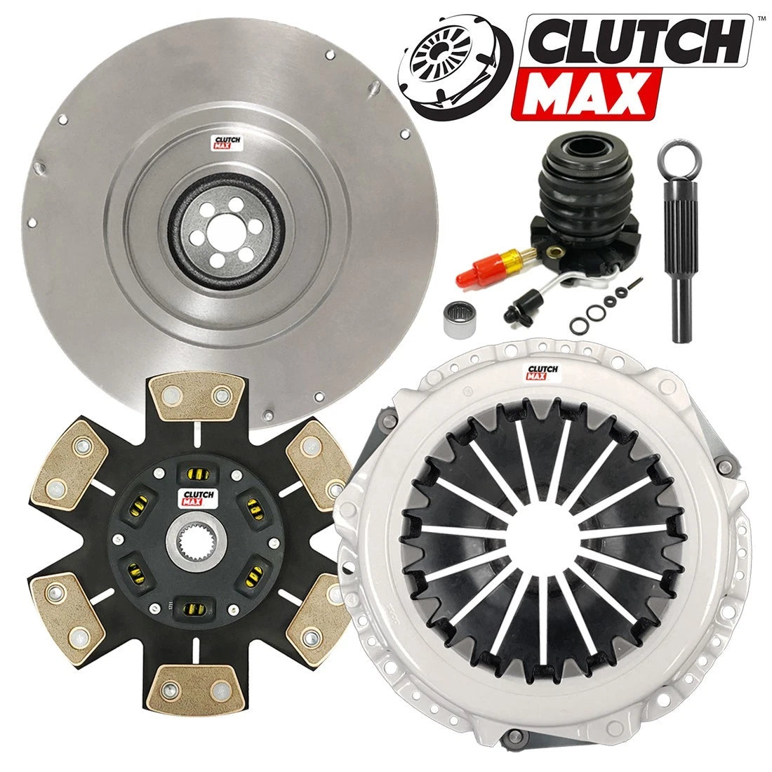 CLUTCHMAX STAGE 4 CLUTCH KIT & FLYWHEEL WITH SLAVE CYLINDER BUNDLE SET [CM07096HDCWS-FW167724-ST4]