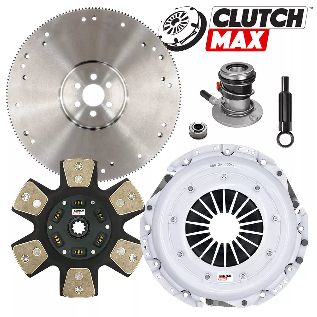 CLUTCHMAX  STAGE 4 CLUTCH KIT & FLYWHEEL WITH SLAVE CYLINDER BUNDLE SET [CM07057HDCWS-FW167935-ST4]