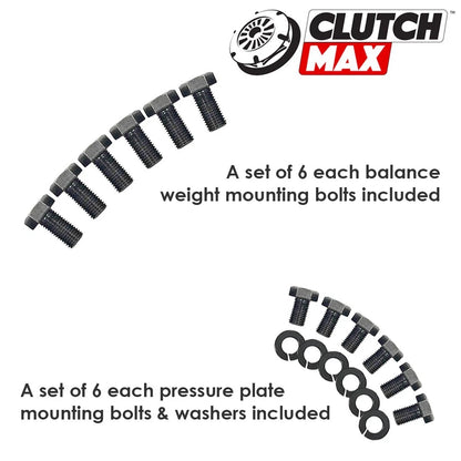 CLUTCHMAX  STAGE 2 CLUTCH KIT & PERFORMANCE CHROMOLY FLYWHEEL COUNTER WEIGHT BUNDLE SET [CM10061HDLSF-CW-03-ST2]