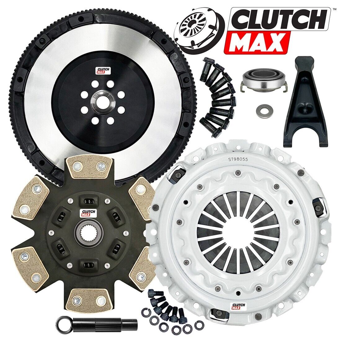 CLUTCHMAX  STAGE 3 CLUTCH KIT & PERFORMANCE CHROMOLY FLYWHEEL & FORK BUNDLE SET [CM08819HDCLSF-CFP140-ST3]