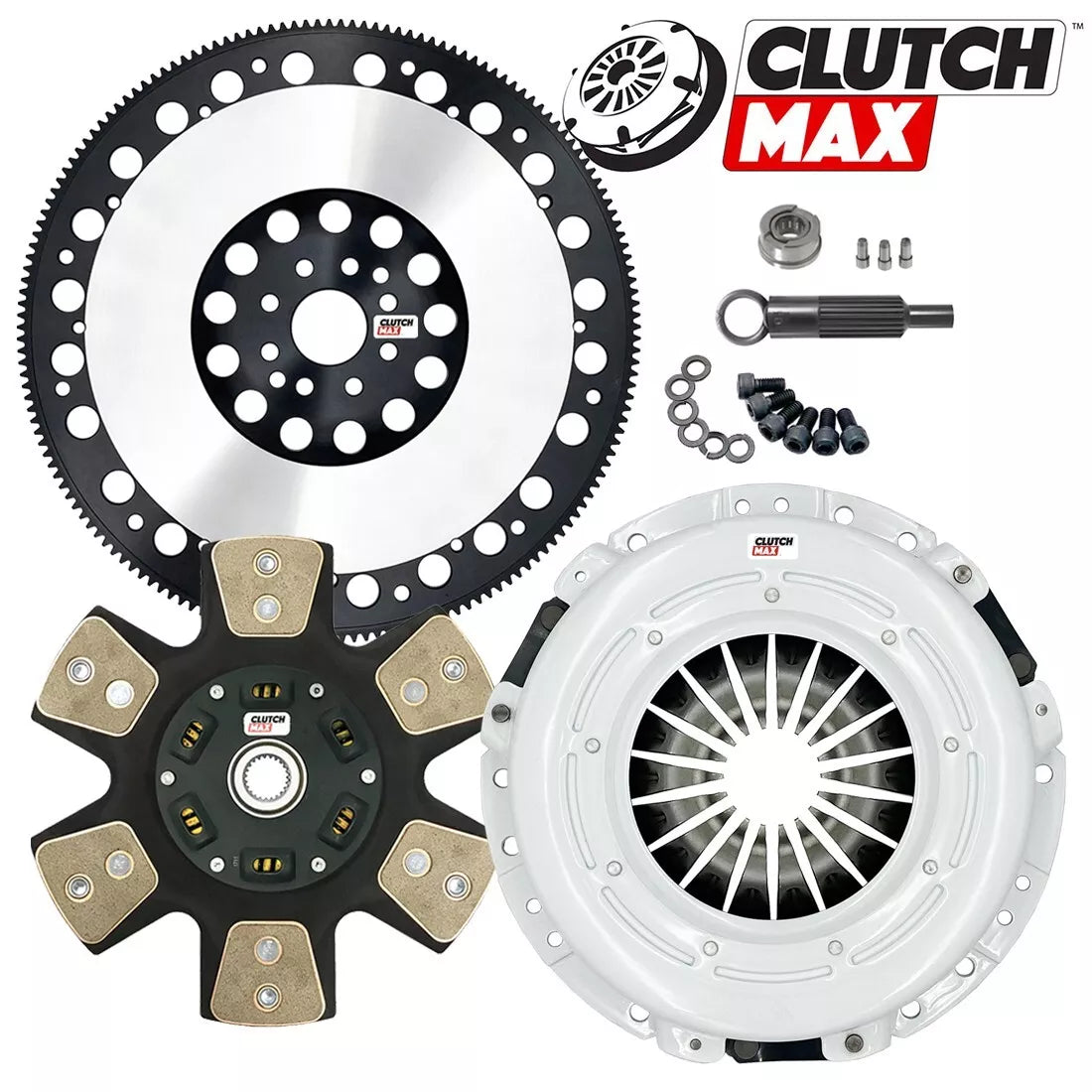 CLUTCHMAX STAGE 4 CLUTCH KIT & PERFORMANCE CHROMOLY FLYWHEEL BUNDLE SET [CM07809HDC-LSF07809-ST4]