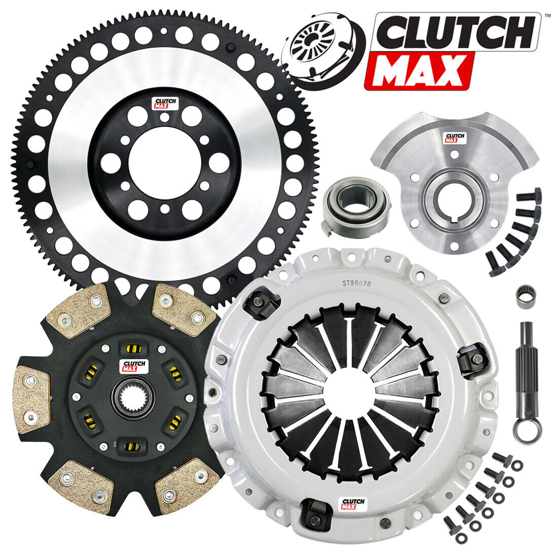 CLUTCHMAX  STAGE 3 CLUTCH KIT & PERFORMANCE CHROMOLY FLYWHEEL COUNTER WEIGHT BUNDLE SET [CM10037HDCLSF-CW-02-ST3]