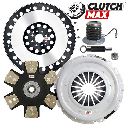CLUTCHMAX  STAGE 5 CLUTCH KIT & PERFORMANCE CHROMOLY FLYWHEEL WITH SLAVE CYLINDER BUNDLE SET [CM07953HDDWS-LSF07024-ST5]