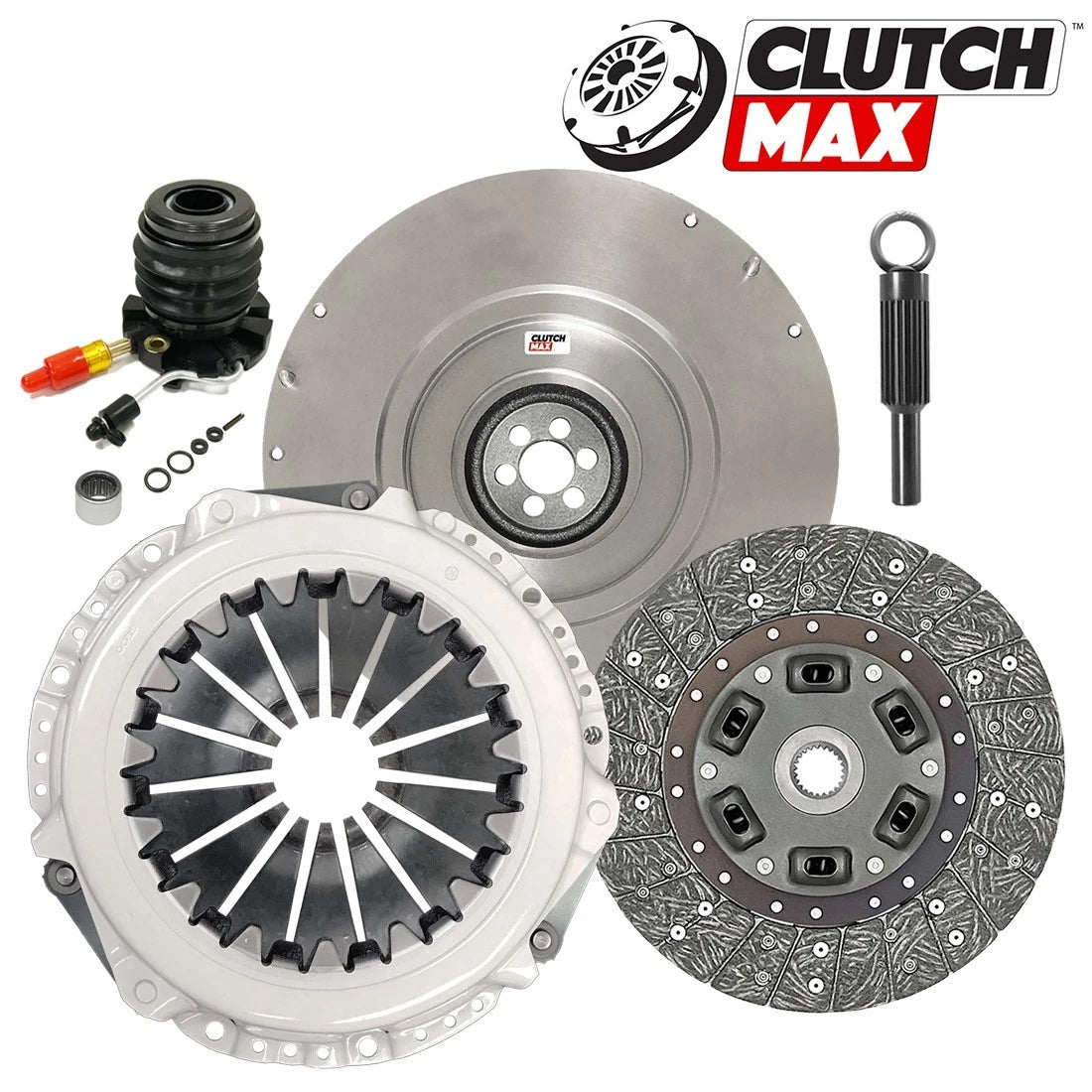 CLUTCHMAX OEM CLUTCH KIT & FLYWHEEL WITH SLAVE CYLINDER BUNDLE SET [CM07096HDWS-FW167724-CK]