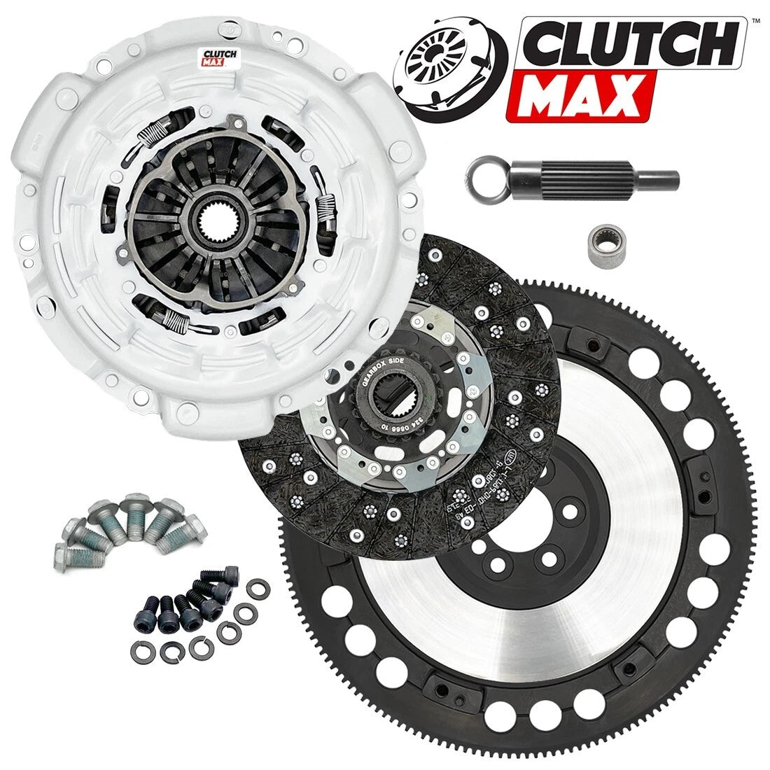 CLUTCHMAX 800HP TWIN PLATE CLUTCH KIT & PERFORMANCE CHROMOLY FLYWHEEL BUNDLE SET [CM04183MP-CK]