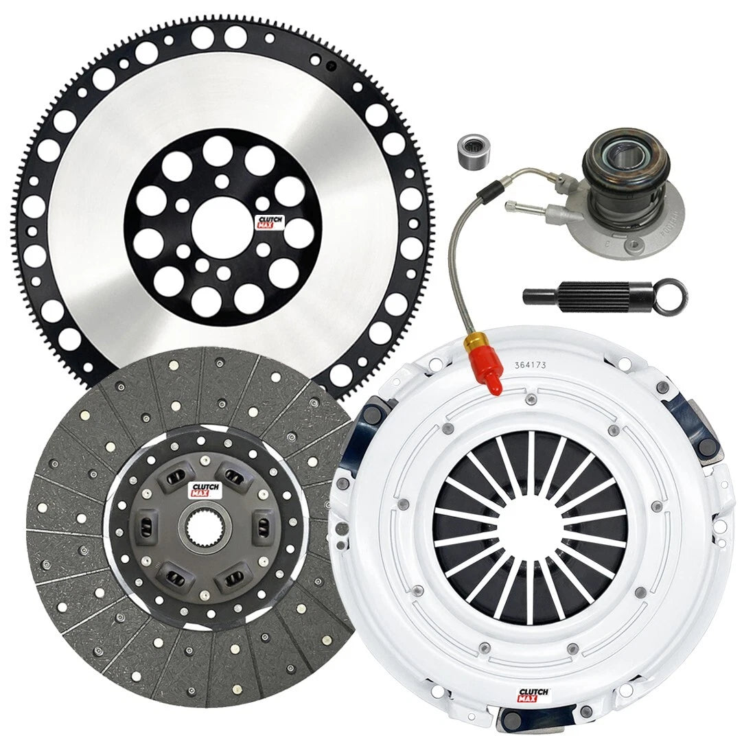 CLUTCHMAX  STAGE 1 CLUTCH KIT & PERFORMANCE CHROMOLY FLYWHEEL WITH SLAVE CYLINDER BUNDLE SET [CM04273HDWS-LSF04173-ST1]
