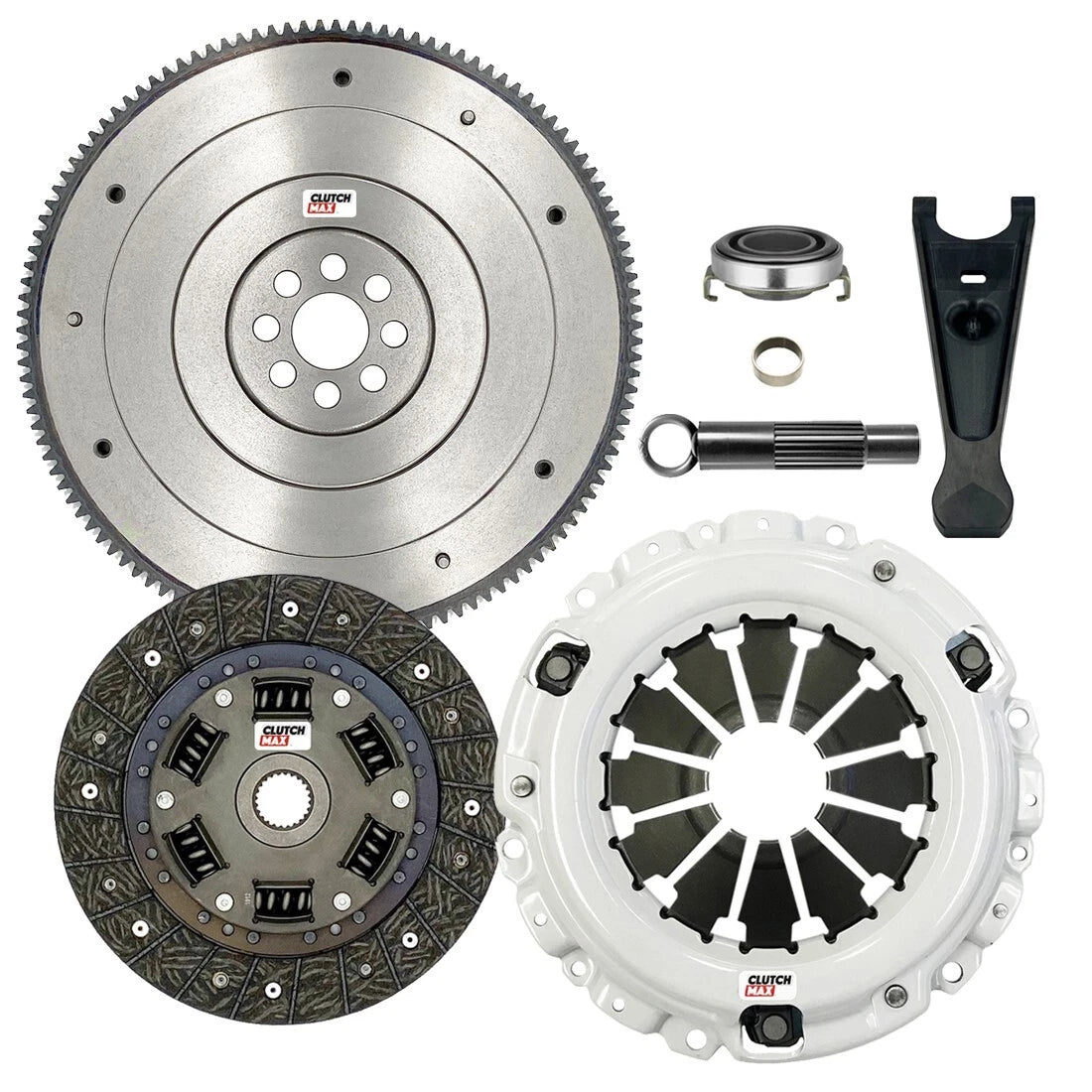 CLUTCHMAX STAGE 2 CLUTCH KIT & FLYWHEEL BUNDLE SET WITH CLUTCH FORK [CM08137HDFW-CFP140-ST2]