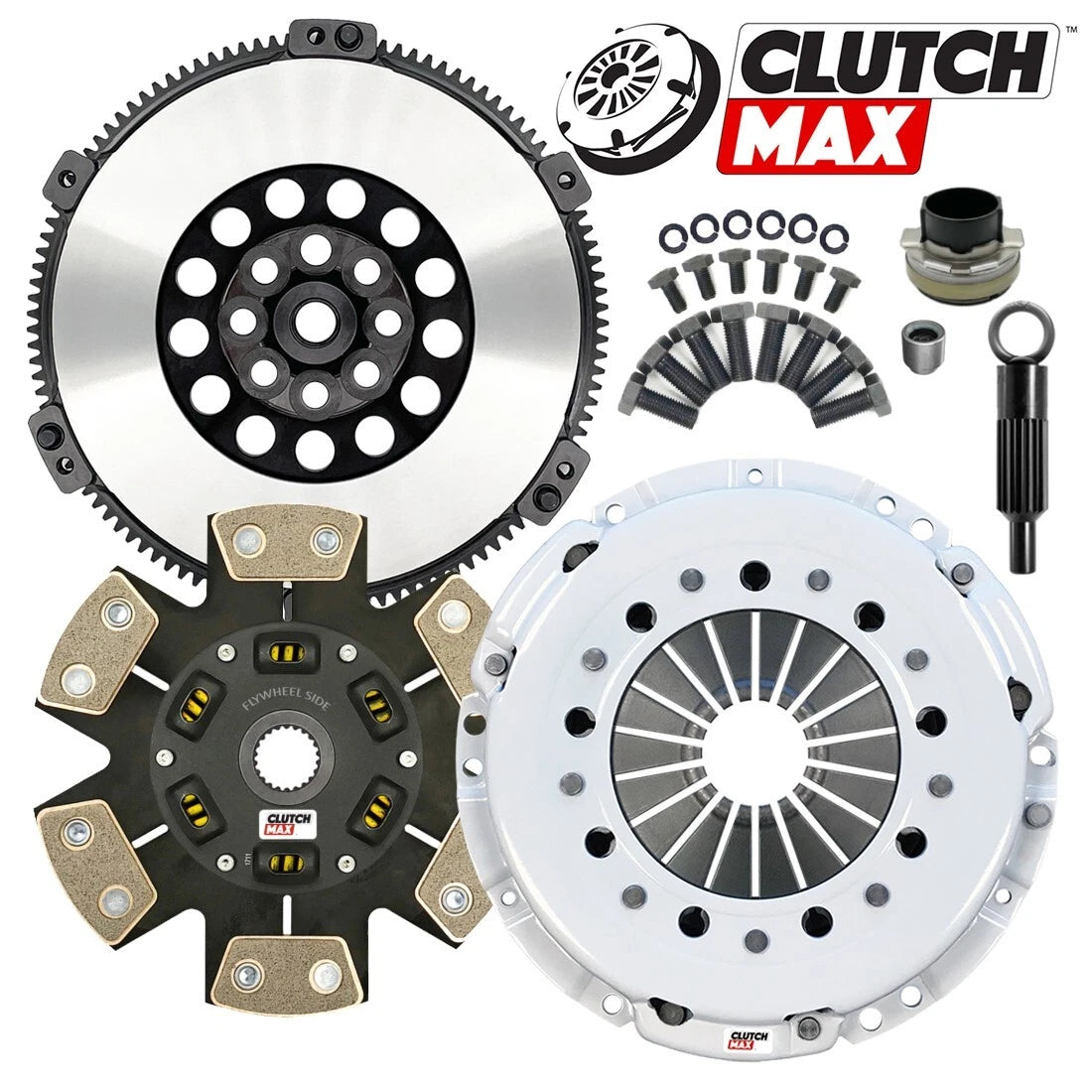 CLUTCHMAX  STAGE 4 CLUTCH KIT & PERFORMANCE CHROMOLY FLYWHEEL BUNDLE SET [CM03162HDCLSF-ST4]