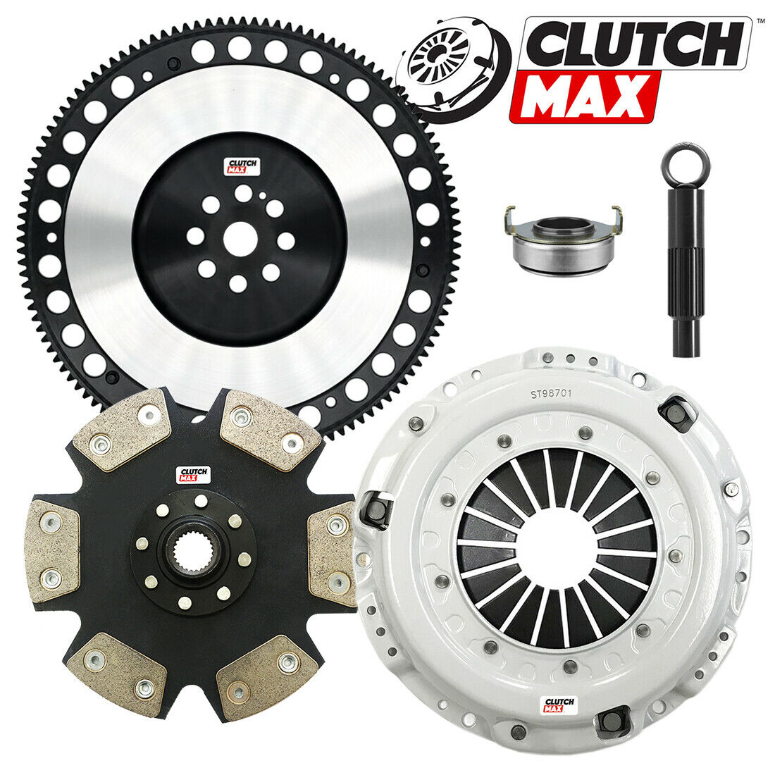 CLUTCHMAX  STAGE 4 CLUTCH KIT & PERFORMANCE CHROMOLY FLYWHEEL BUNDLE SET [CM08014HDDLSF-ST4]