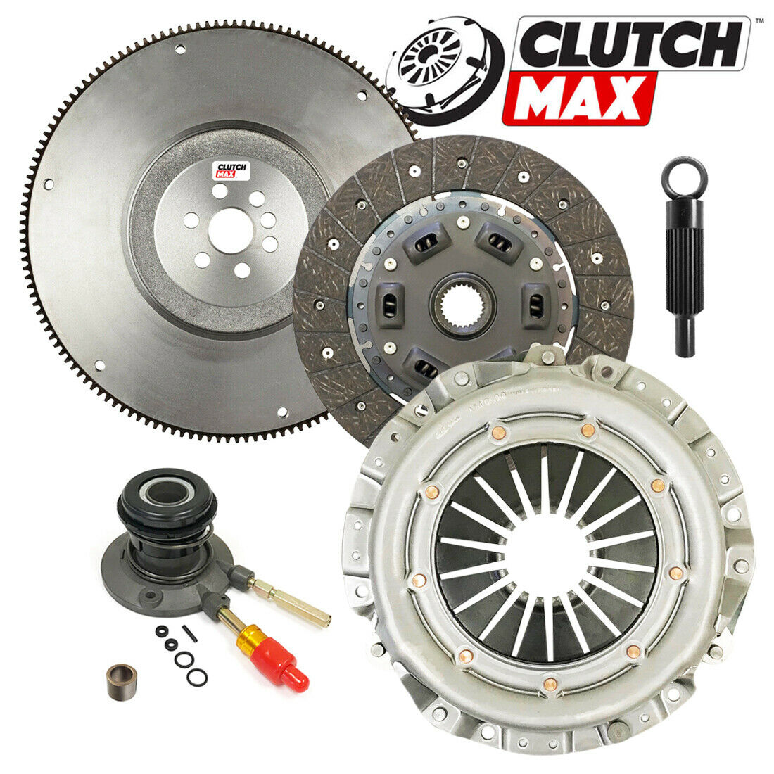 CLUTCHMAX  OEM CLUTCH KIT & FLYWHEEL WITH SLAVE CYLINDER BUNDLE SET [CM04155HDWS-FW167500-CK]